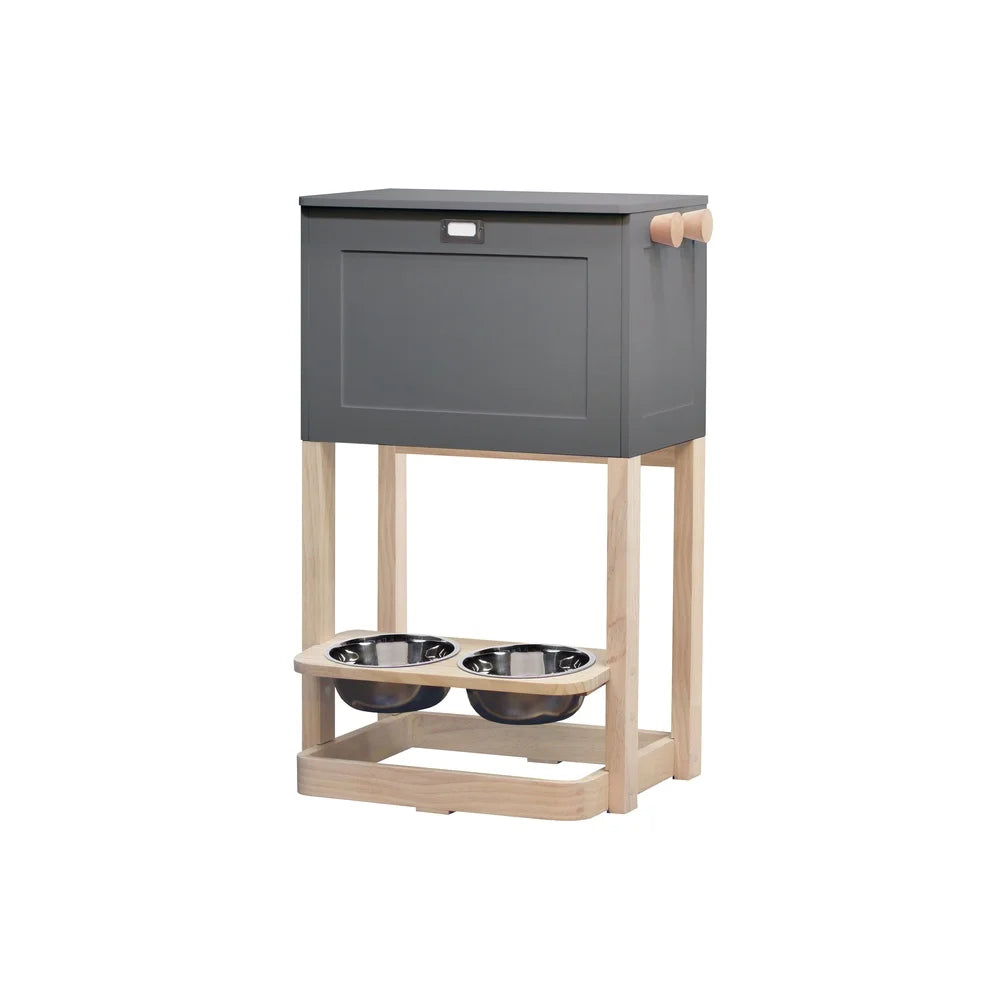 XMSJ Scandinavian Style Elevated Pet Feeder Station