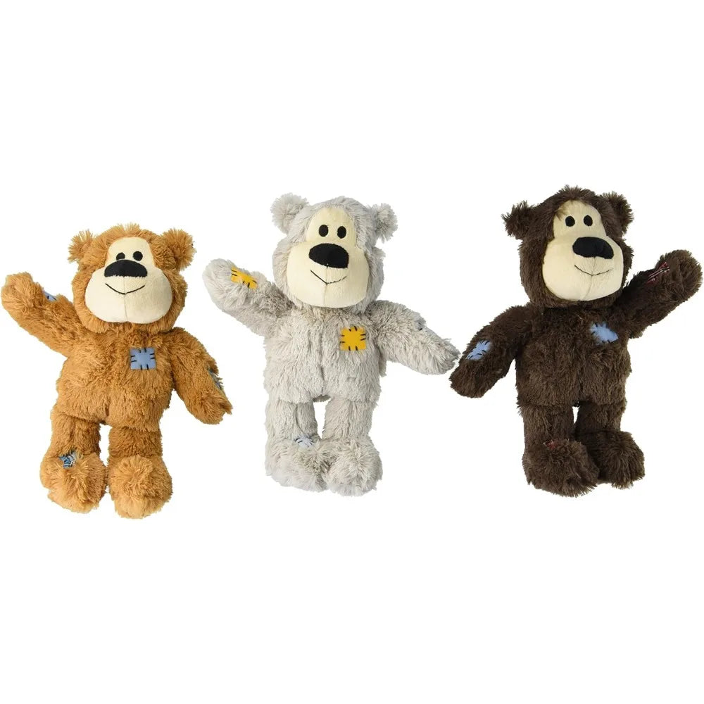 Hign-concerned Kong Wild Knot Bear Dog Toy Pack Of 3