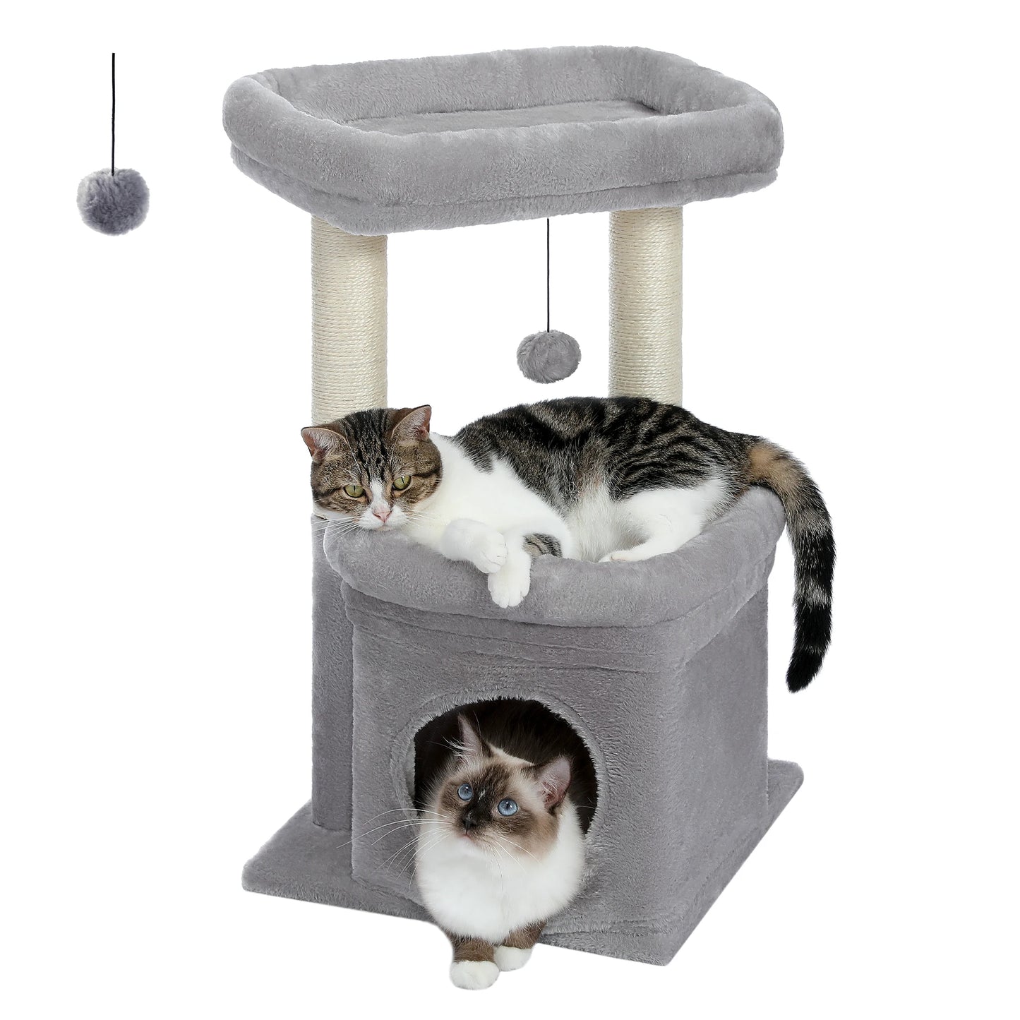 PEQULTICN Cat Tree Tower With Cozy Condo And Perch For Cats