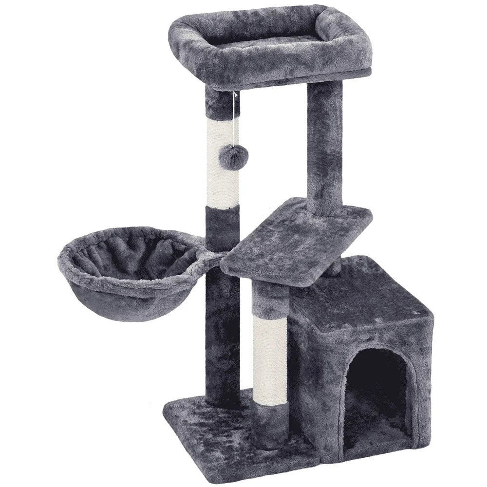 XMSJ Cat Tree Tower With Condo Nest And Scratching Posts
