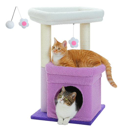 PEQULTICN Cat Tree Tower With Cozy Condo And Perch For Cats