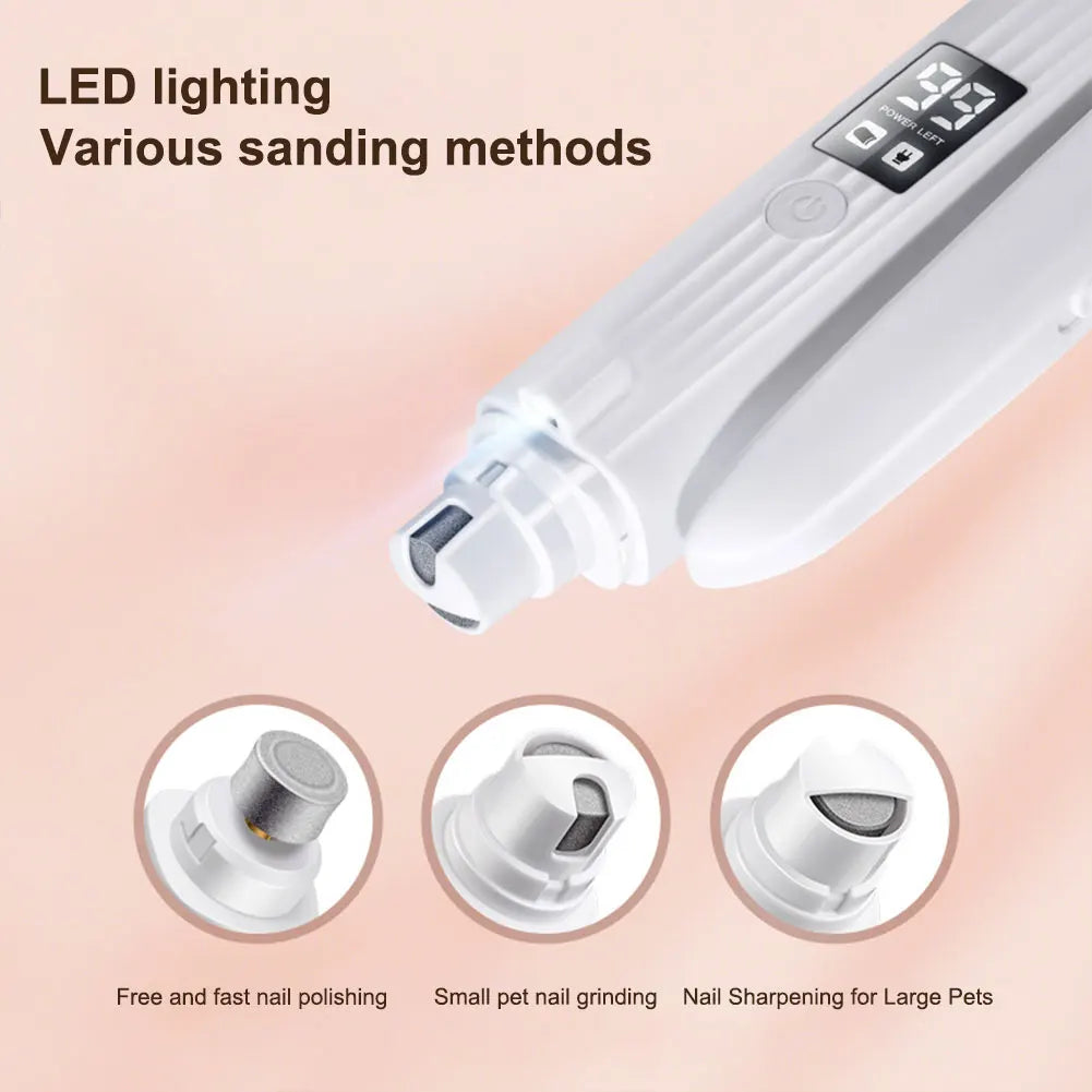 Shunmaii 2 In 1 Electric Dog Nail Grinder And Clipper Led